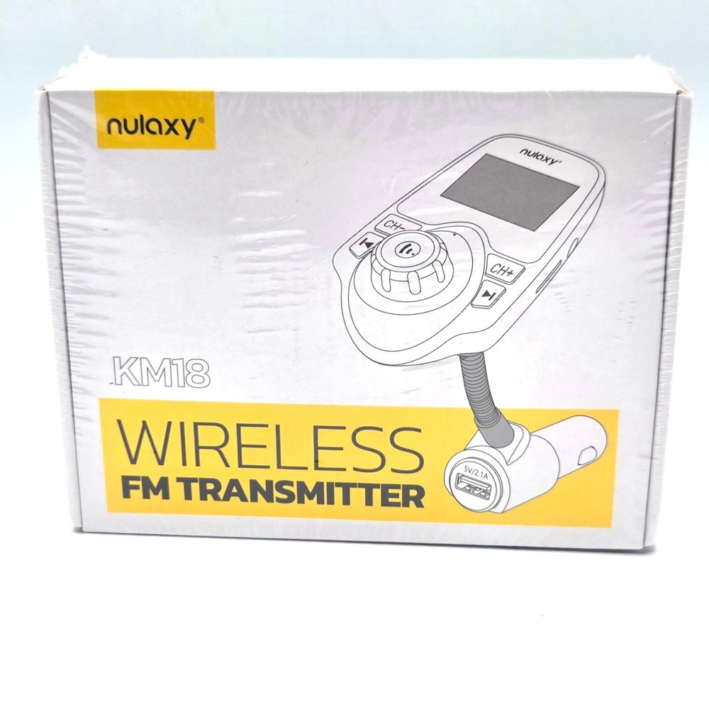 Nulaxy KM18 Wireless Car Bluetooth FM Transmitter Radio Adapter SEALED